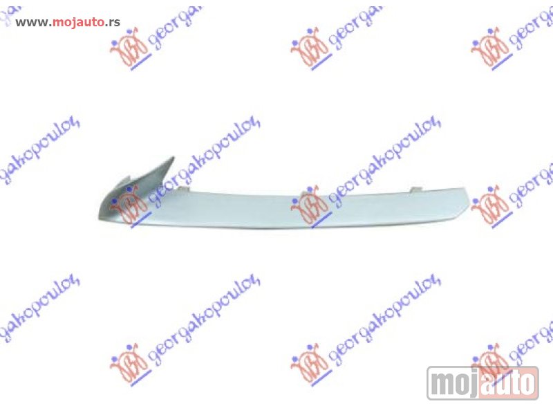 Glavna slika -  LAJSNA RESETKE PREDNJEG BRANIKA (BASIC LINE) SREBRNA (SA LED MAGLENKOM) Levo Bmw series 5 (f10/11) 13-16 -dostupno - MojAuto