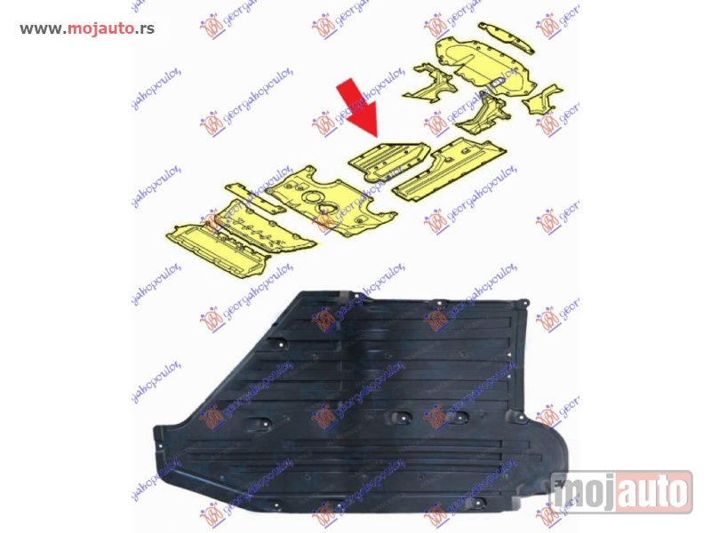 Glavna slika -  ZASTITA MOTORA (ZADNJI SREDNJI DEO) PLASTICNA Bmw series 8 coupe-gr.coupe(g15/16)/cabrio(g14)18- -dostupno - MojAuto