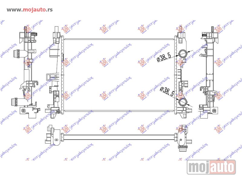 Glavna slika -  HLADNJAK MOTORA 2.4 BENZIN (AUTO) (608x398) Jeep renegade 18- -dostupno - MojAuto