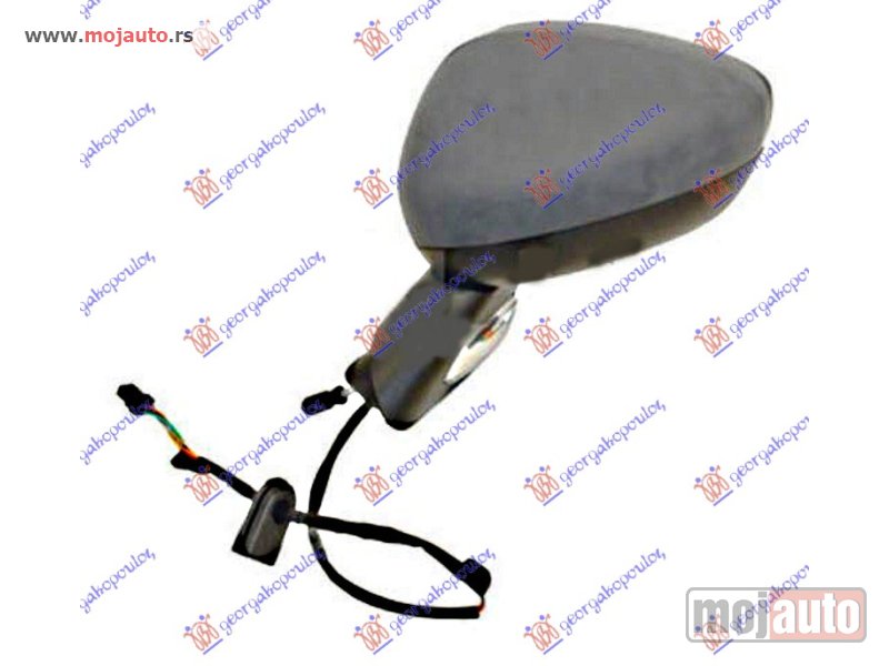 Glavna slika -  RETROVIZOR ELEKTRICNI SA GREJACEM PM (MIGAVAC) (SENZOR) (KONVEKSNO STAKLO) Desno Citroen ds3 14-16 -dostupno - MojAuto