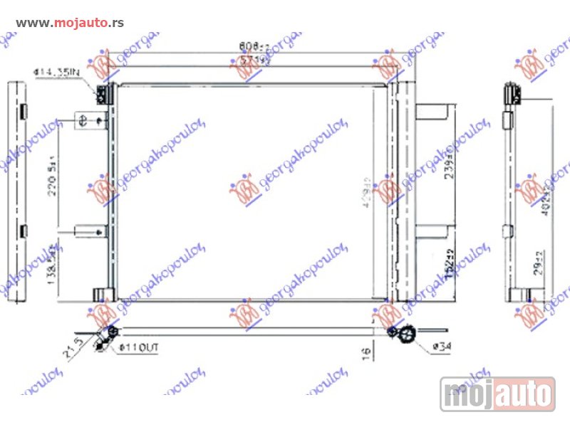 Glavna slika -  HLADNJAK KLIME 1.2 THP BENZIN - 1.5/1.6 BlueHDi DIZEL (606x429x16) Ds ds9 21- -dostupno - MojAuto