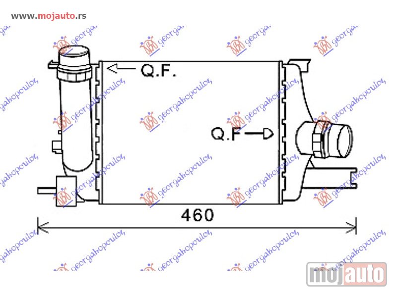 Glavna slika -  HLADNJAK INTERKULERA 1.2 TCE BENZIN (258x220x64) Dacia duster 10-17 -dostupno - MojAuto
