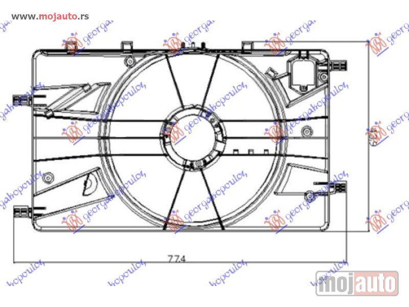Glavna slika -  VENTILATOR KOMPLET (1.4/1.6 TURBO BENZIN - 1.6/1.7/2.0 CDTI) Chevrolet cruze 13- -dostupno - MojAuto