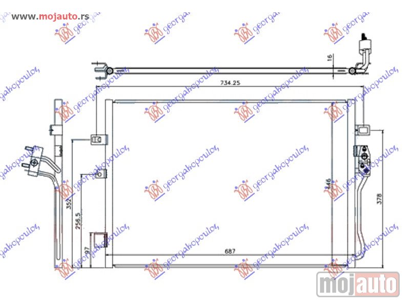 Glavna slika -  HLADNJAK KLIME BENZIN/DIZEL (MAN) (645x445x16) Fiat freemont 11- -dostupno - MojAuto