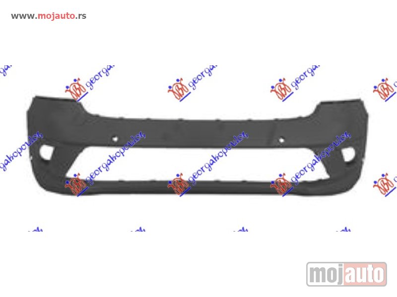 Glavna slika -  PREDNJI BRANIK MAT-CRNI (SA MAGLENKAMA) (4 OTVORA ZA SENZOR) Ford transit/tourneo connect 19-22 -dostupno - MojAuto