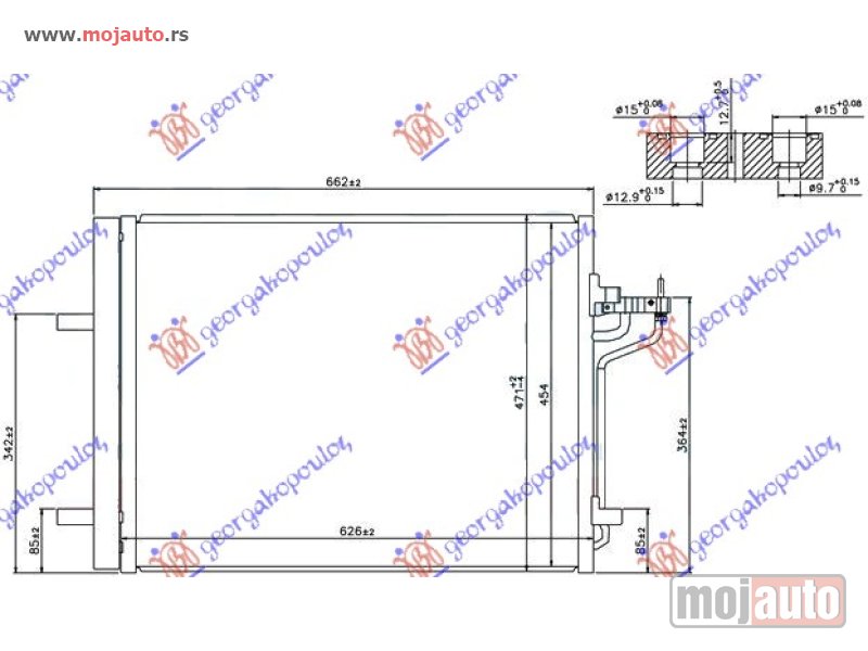 Glavna slika -  HLADNJAK KLIME 1.6i 16V 2.0 ST - 2.0 TDCi (585x440) Ford focus c-max 10-14 -dostupno - MojAuto