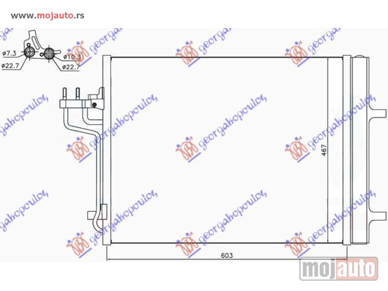 Glavna slika -  HLADNJAK KLIME 1.6i 16V TURBO - 2.0 TDCi Ford kuga 13-16 -dostupno - MojAuto