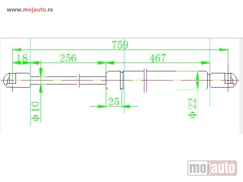 Glavna slika -  AMORTIZER GEPEK VRATA (759L-670N) Ford kuga 13-16 -dostupno - MojAuto