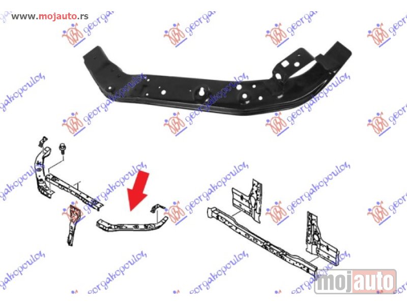 Glavna slika -  NOSAC HLADNJAKA GORNJI Levo Fiat fullback 16- -dostupno - MojAuto