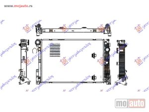 Glavna slika -  HLADNJAK MOTORA 3.0/3.5 BENZIN / 2.1/2.2-3.0 Cdi (64x43x3.4) (MAHLE BEHR) Mercedes glk (x204) 12-15 -dostupno - MojAuto