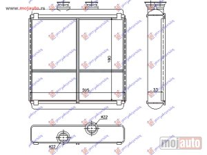 NOVI: delovi  GREJAC KABINE (205x180x32) Mercedes c class (w204) coupe 11-15 -dostupno