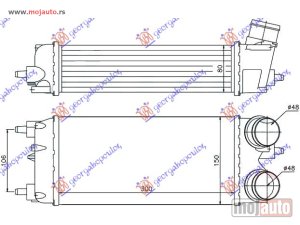Glavna slika -  HLADNJAK INTERKULERA 1.4-1.6 TDCi (300x150x80) Ford fiesta 13-17 -dostupno - MojAuto