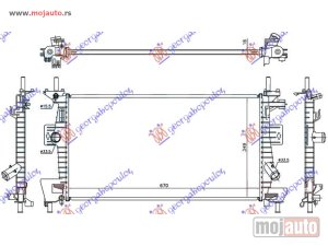 NOVI: delovi  HLADNJAK MOTORA 1.6i 16VTI (+/-AC) (67x37x16) Ford focus 11-14 -dostupno