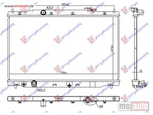 NOVI: delovi  HLADNJAK MOTORA 2.0i 16V BENZIN (MAN/AUTO) (425x750x16) Honda cr-v 15-17 -dostupno