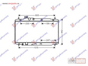 NOVI: delovi  HLADNJAK MOTORA 1.8i/16ViVTEC (MAN) (37.5x67x1.6) Honda civic h/b-l/b 12-16 -dostupno