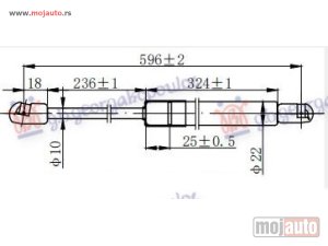 NOVI: delovi  AMORTIZER GEPEK VRATA (597L-465N) Honda civic h/b-l/b 12-16 -nedostupno