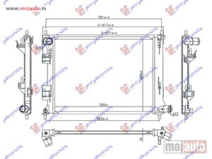 NOVI: delovi  HLADNJAK MOTORA 1.2/1.4i BENZIN (MAN) (500x380x16) Hyundai i20 12-14 -dostupno