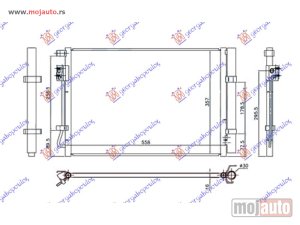 NOVI: delovi  HLADNJAK KLIME 1.2/1.4i BENZIN (490x370x16) Hyundai i20 (h/b) 14-18 -dostupno
