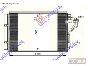 NOVI: delovi  HLADNJAK KLIME 1.4/1.6i BENZIN (555x385x16) Kia ceed 5d 13-15 -dostupno