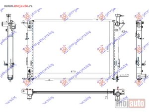 NOVI: delovi  HLADNJAK MOTORA 2.4-3.3-3.5 BENZIN (AUTO) (670x475x16) Hyundai santa fe 09-12 -dostupno