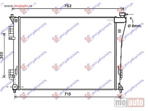 NOVI: delovi  HLADNJAK MOTORA 1.6/2.0i 16V (63.8x48.5x1.4) Hyundai i40 11- -dostupno