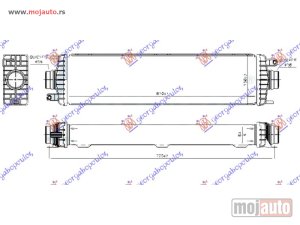 Glavna slika -  HLADNJAK INTERKULERA 2.0 TURBO BENZIN (610x160x64) Jaguar f-pace 15- -dostupno - MojAuto