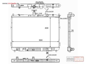 NOVI: delovi  HLADNJAK MOTORA CRDi (43x67x26) Kia carens 03-06 -dostupno