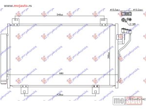 Glavna slika - HLADNJAK KLIME ZA SVE MODELE BENZIN (PETROLR134) (658x368x16) Mazda 6 18- -dostupno - MojAuto