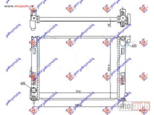 NOVI: delovi  HLADNJAK MOTORA 1.0i 1.3 DIG-TURBO BENZIN (510x395x26) (KOYO) Nissan juke (f16) 19- -dostupno