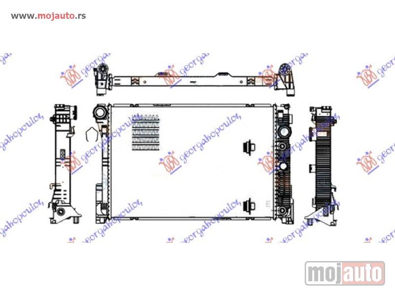 Glavna slika -  HLADNJAK MOTORA 3.0/3.5 BENZIN / 2.1/2.2-3.0 Cdi (64x43x3.4) (MAHLE BEHR) Mercedes glk (x204) 12-15 -dostupno - MojAuto