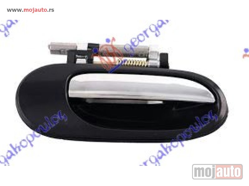 Glavna slika -  KVAKA PREDNJIH/ZADNJIH VRATA SPOLJASNJA HROM/CRNA Desno Nissan almera tino 00-05 -dostupno - MojAuto