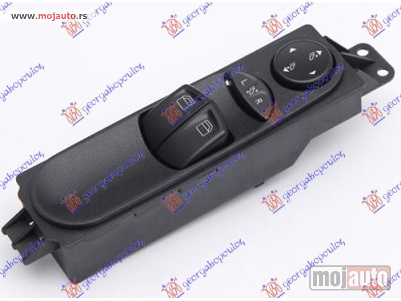 Glavna slika -  PREKIDAC U PREDNJIM VRATIMA (2 TASTERA) (ELEKTRO-SKLOPIV RETROVIZOR) (7 PIN) Levo Mercedes vito (w639) & viano 10-15 -dostupno - MojAuto