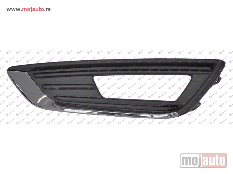 Glavna slika -  RESETKA PREDNJEG BRANIKA (SA MAGLENKOM) (HROM LAJSNA) Levo Ford focus 14-18 -dostupno - MojAuto