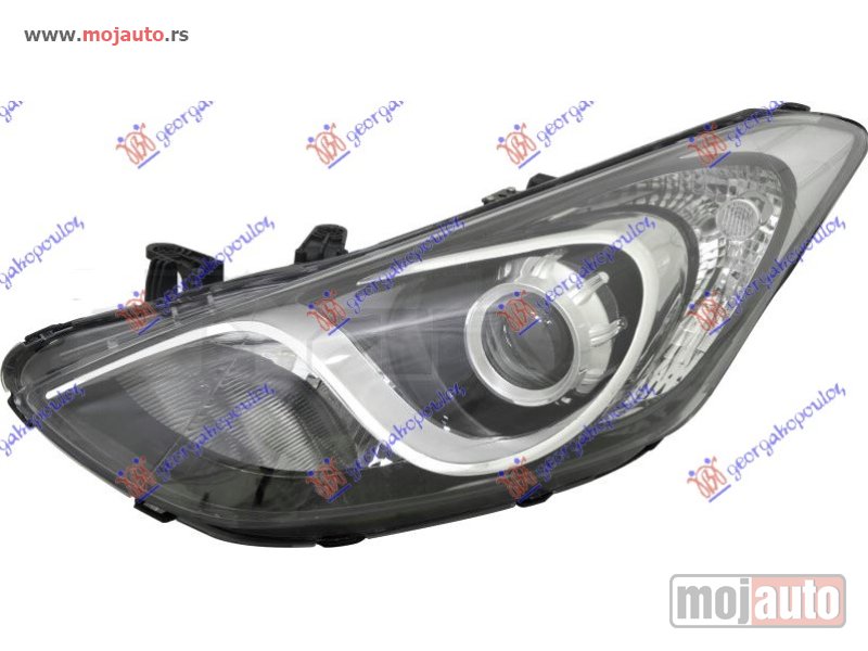 Glavna slika -  FAR ELEKTRICNI CRNI (SA PROJEKTOROM) SA MIGAVCEM (DEPO) Levo Hyundai i30 5d 14-17 -dostupno - MojAuto