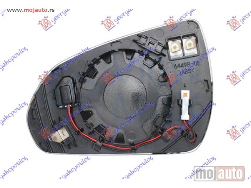 Glavna slika -  STAKLO RETROVIZORA SA GREJACEM (MRTAV UGAO) (KONVEKSNO) Desno Hyundai i30 hatchback 20- -dostupno - MojAuto