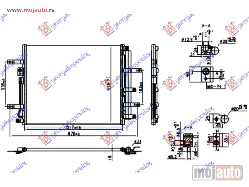 Glavna slika -  HLADNJAK KLIME ELEKTRICNI (EV) (510x410x16) (NISSENS) Kia niro hybrid 19- -dostupno - MojAuto