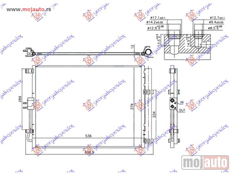 Glavna slika -  HLADNJAK KLIME ZA SVE MODELE DIZEL (480x400x12) Kia soul 13-16 -dostupno - MojAuto