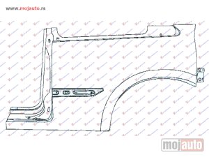 Glavna slika - ZADNJI BLATOBRAN 3 VRATA Levo Renault megane sdn-h/b-l/b 02-05 -dostupno - MojAuto