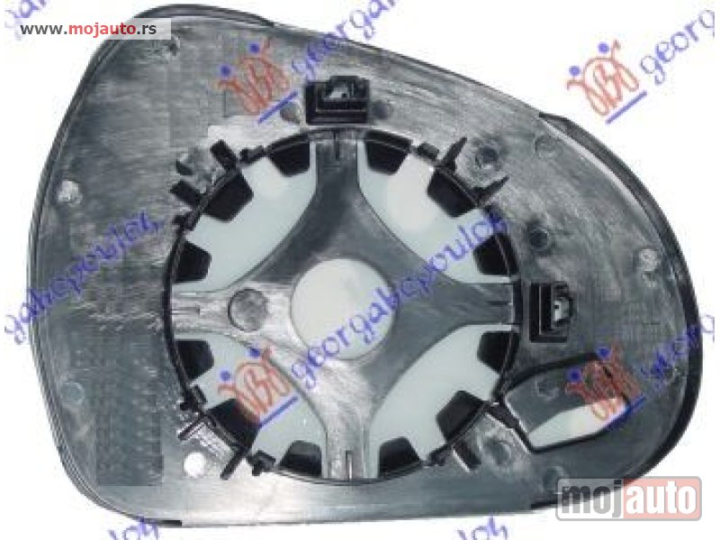 Glavna slika -  STAKLO RETROVIZORA (ASFERICNO) Levo Peugeot 207 06-14 -dostupno - MojAuto