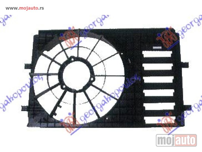 Glavna slika -  NOSAC VENTILATORA (1.2/1.4 BENZIN) (39mm) PLASTICNI Skoda roomster-praktik 06-10 -dostupno - MojAuto