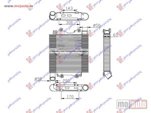 NOVI: delovi  HLADNJAK INTERKULERA 2.5-3.0 D DIZEL (376x375x65) Isuzu p/u d-max 07-13 -dostupno