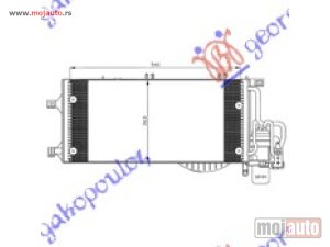 Glavna slika - HLADNJAK KLIME 1.7 CDTI (540x260) -2003 Opel combo 00-12 -dostupno - MojAuto