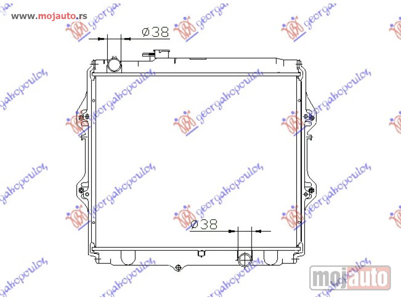 Glavna slika -  HLADNJAK MOTORA 2.5 T.DIZEL (45x52.5x3.2) Toyota hi-lux 2wd/4wd 01-05 -dostupno - MojAuto