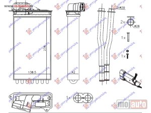 Glavna slika - GREJAC KABINE (+AC) (235x140x42) Citroen c1 06-12 -dostupno - MojAuto