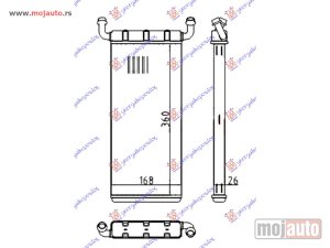 NOVI: delovi  GREJAC KABINE (360x170x26) Mercedes vito (w639) & viano 04-10 -dostupno