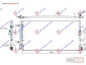 NOVI: delovi  HLADNJAK KLIME 3.0 TFSi/3.2 FSi - 2.7/3.0 TDi (676x335) Audi q5 08-12 -dostupno