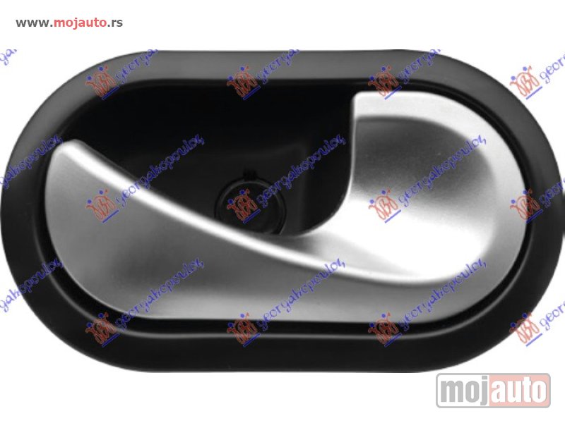 Glavna slika -  KVAKA PREDNJIH/ZADNJIH VRATA UNUTRASNJA HROM/CRNA Desno Renault megane sdn-h/b-l/b 02-05 -dostupno - MojAuto