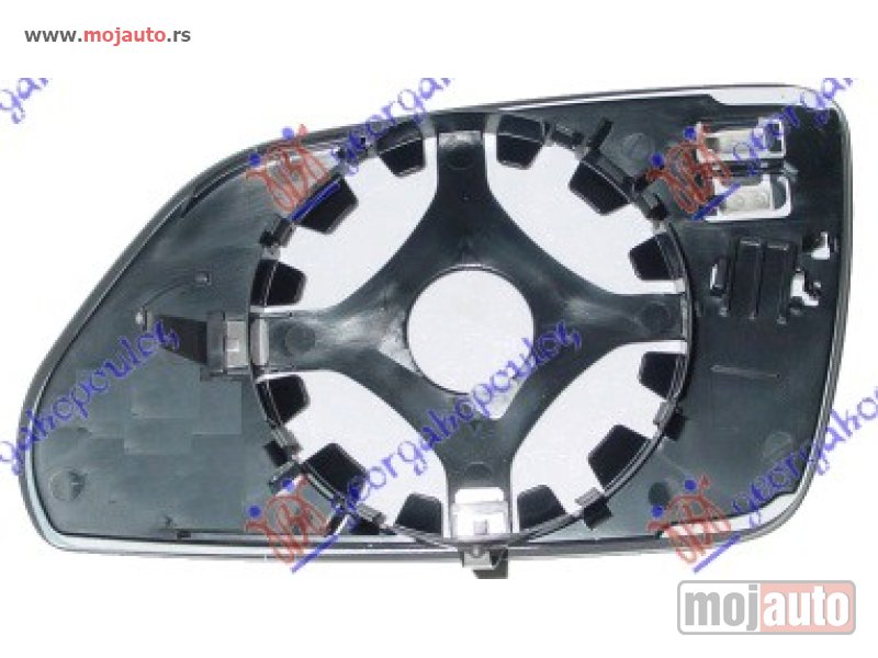 Glavna slika -  STAKLO RETROVIZORA SA GREJACEM (KONVEKSNO) Desno Vw polo 05-09 -dostupno - MojAuto