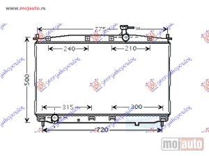 NOVI: delovi  HLADNJAK MOTORA 2.7 i24V/2.0/2.2 CRDi (MAN) (43x77) Hyundai santa fe 05-09 -dostupno