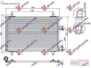NOVI: delovi  HLADNJAK KLIME 2.0i 16V - 2.0 HDi (510x360x16) Peugeot 307 01-05 -dostupno